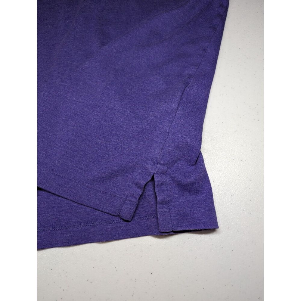 Polo Ralph Lauren Mens‎ XL Custom Slim Fit Purple Shirt Green Logo Short Sleeve - Picture 8 of 14